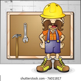 Construction Worker Cartoon Character