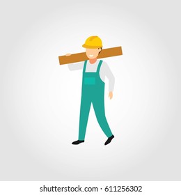 Construction Worker Character Design Vector.
