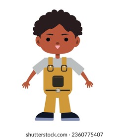 construction worker character icon isolated