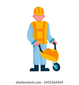 Conjuntos de ilustración de personaje de trabajador de construcción