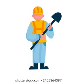 Conjuntos de ilustración de personaje de trabajador de construcción