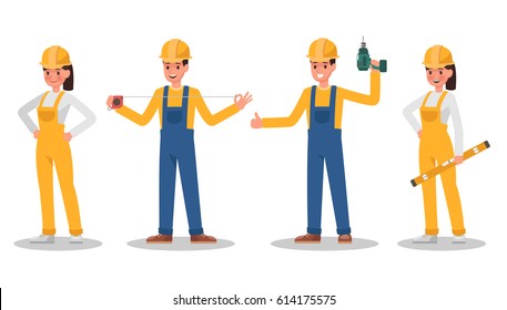 Construction Worker character vector design