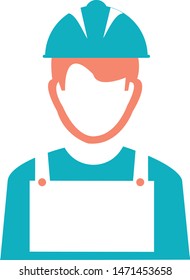 Construction worker civil helper icon