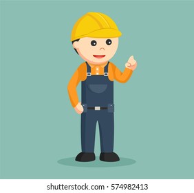construction worker color illustration design
