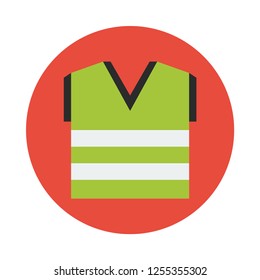 Construction worker costume flat icon. You can be used for several purposes like: websites, UI, UX, print templates, promotional materials, info-graphics, web and mobile phone apps.