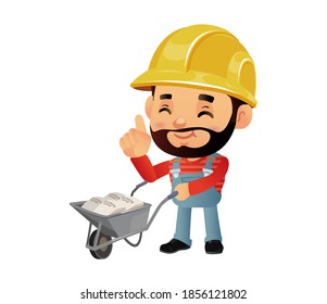 construction worker with different poses