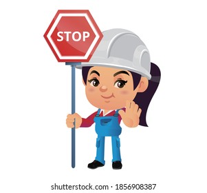 construction worker with different poses