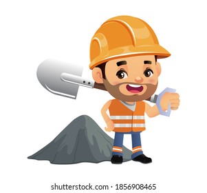 construction worker with different poses