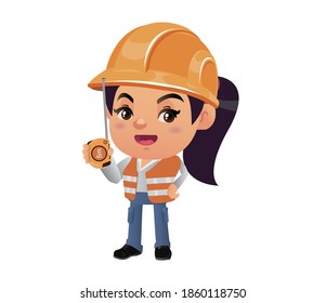 construction worker with different poses