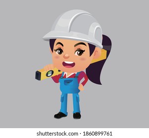 construction worker with different poses