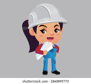 construction worker with different poses