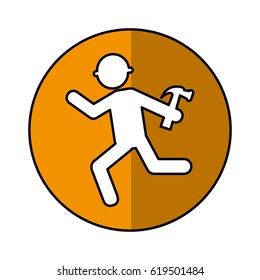 construction worker with hammer avatar