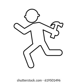 construction worker with hammer avatar
