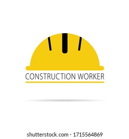 construction worker hat yellow illustration