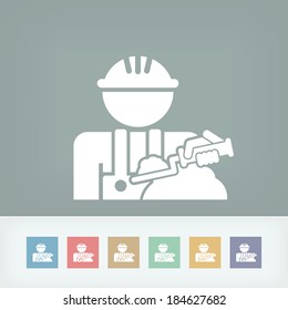 Construction worker icon