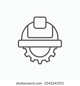 Construction worker icon in black outlined and solid.