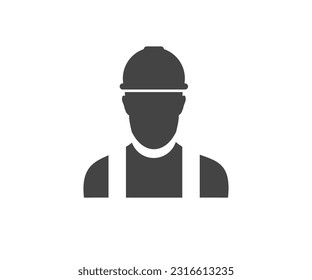 Bauarbeiter Icon Design. Bauarbeiter, Mitarbeiter, Ingenieur, Arbeitsingenieur, Ingenieur, Architekt, Vektordesign und Illustration.