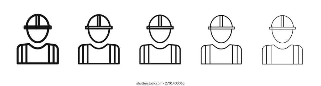 Construction worker icon design, logo, app, UI. Vector illustration, EPS