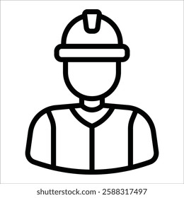 Construction Worker Icon Element For Design