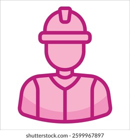 Construction Worker Icon Element For Design