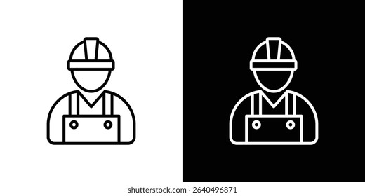 Construction worker icon Graphic vector set for ui design