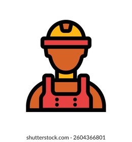 Construction Worker Icon Illustration design