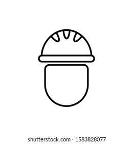 Construction worker icon isolated on white background