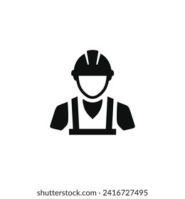 Construction worker icon isolated on white background. Worker icon. Builder icon