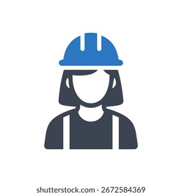 Icono de trabajador de construcción aislado sobre fondo blanco