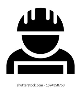 construction worker icon isolated sign symbol vector illustration - high quality black style vector icons
