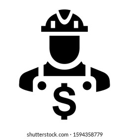 construction worker icon isolated sign symbol vector illustration - high quality black style vector icons

