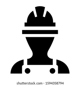 construction worker icon isolated sign symbol vector illustration - high quality black style vector icons
