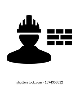 construction worker icon isolated sign symbol vector illustration - high quality black style vector icons
