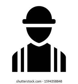 construction worker icon isolated sign symbol vector illustration - high quality black style vector icons
