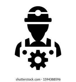 construction worker icon isolated sign symbol vector illustration - high quality black style vector icons
