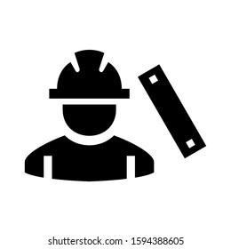 construction worker icon isolated sign symbol vector illustration - high quality black style vector icons
