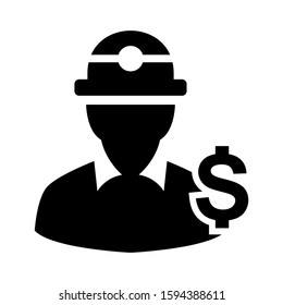 construction worker icon isolated sign symbol vector illustration - high quality black style vector icons
