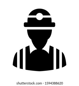 construction worker icon isolated sign symbol vector illustration - high quality black style vector icons
