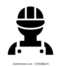 construction worker icon isolated sign symbol vector illustration - high quality black style vector icons
