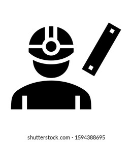 construction worker icon isolated sign symbol vector illustration - high quality black style vector icons
