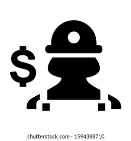 construction worker icon isolated sign symbol vector illustration - high quality black style vector icons
