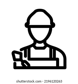 construction worker icon or logo isolated sign symbol vector illustration - high quality black style vector icons
