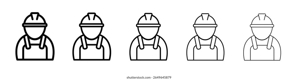 ícone do trabalhador de construção esboço ilustração simples isolada
