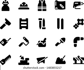Construction worker icon set, 32x32 pixel perfect