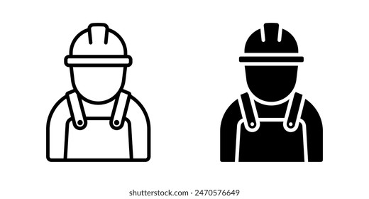 Construction worker icon set. for mobile concept and web design. vector illustration