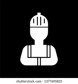 Construction worker icon - Worker sign vector