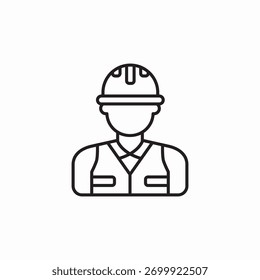 Vector de signo de icono de trabajador de construcción