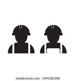 Construction worker icon stock illustration