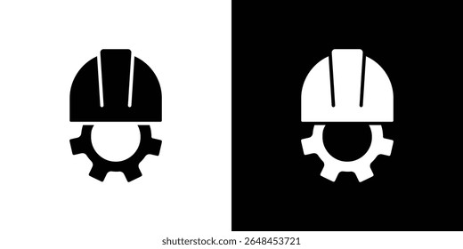 Construction worker icon symbol collection. Flat vector stock illustration.