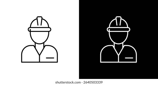 Construction worker icon symbol concept for graphic design, Website, UI. EPS